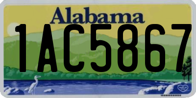 AL license plate 1AC5867