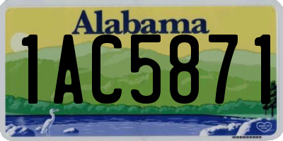 AL license plate 1AC5871
