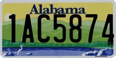 AL license plate 1AC5874