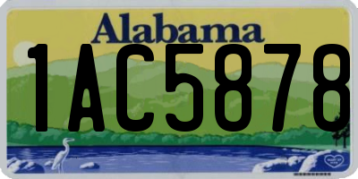 AL license plate 1AC5878