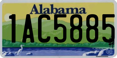 AL license plate 1AC5885