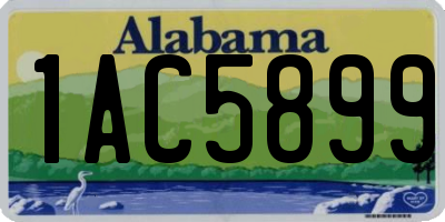 AL license plate 1AC5899