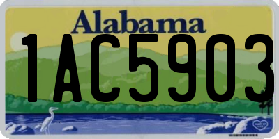 AL license plate 1AC5903