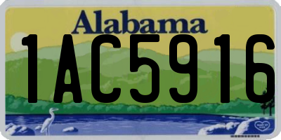 AL license plate 1AC5916