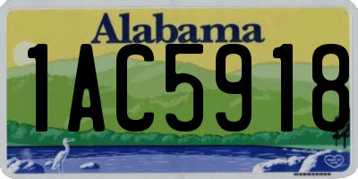 AL license plate 1AC5918