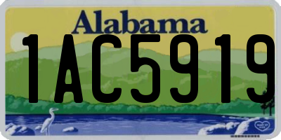 AL license plate 1AC5919