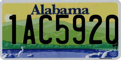 AL license plate 1AC5920