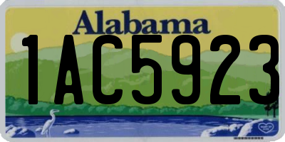 AL license plate 1AC5923