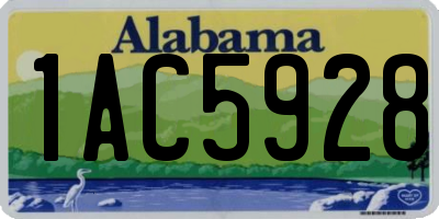 AL license plate 1AC5928