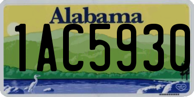 AL license plate 1AC5930