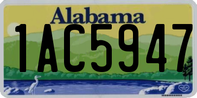 AL license plate 1AC5947