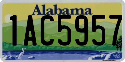 AL license plate 1AC5957