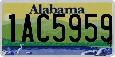 AL license plate 1AC5959