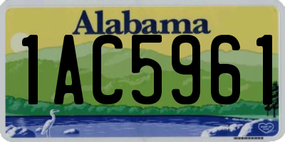 AL license plate 1AC5961