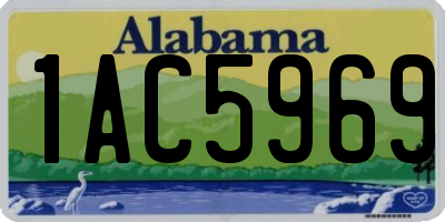 AL license plate 1AC5969