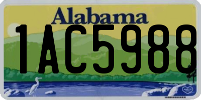 AL license plate 1AC5988