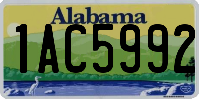 AL license plate 1AC5992