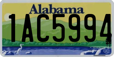 AL license plate 1AC5994