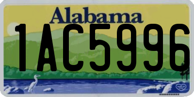 AL license plate 1AC5996