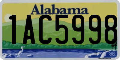 AL license plate 1AC5998