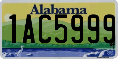 AL license plate 1AC5999