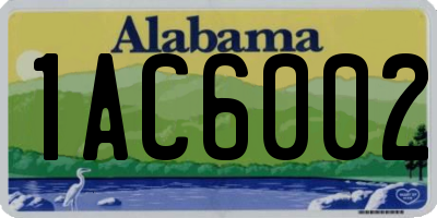 AL license plate 1AC6002