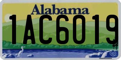 AL license plate 1AC6019