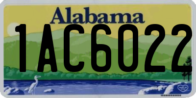 AL license plate 1AC6022