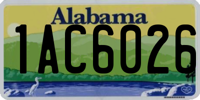 AL license plate 1AC6026