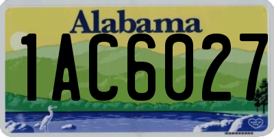 AL license plate 1AC6027