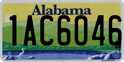 AL license plate 1AC6046