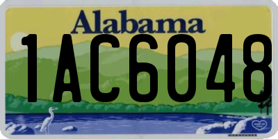 AL license plate 1AC6048