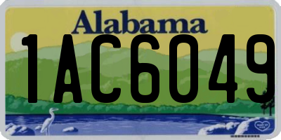 AL license plate 1AC6049