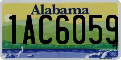 AL license plate 1AC6059