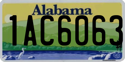 AL license plate 1AC6063