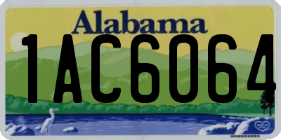 AL license plate 1AC6064