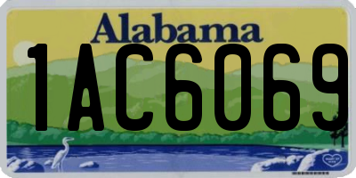 AL license plate 1AC6069