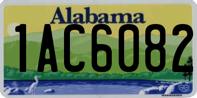 AL license plate 1AC6082