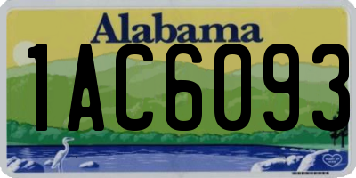 AL license plate 1AC6093