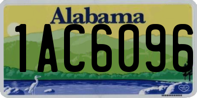 AL license plate 1AC6096