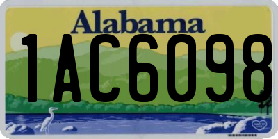 AL license plate 1AC6098