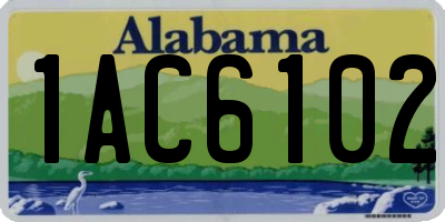 AL license plate 1AC6102