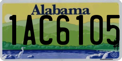 AL license plate 1AC6105