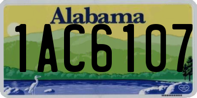 AL license plate 1AC6107