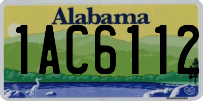 AL license plate 1AC6112