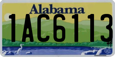 AL license plate 1AC6113