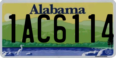 AL license plate 1AC6114