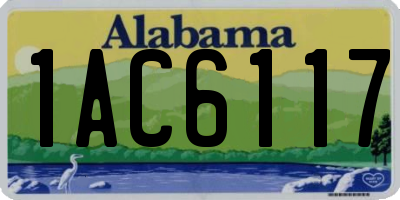AL license plate 1AC6117