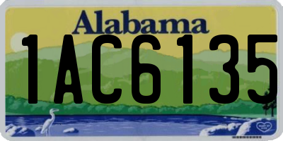 AL license plate 1AC6135