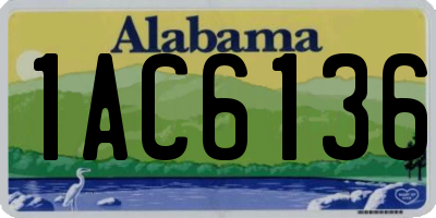 AL license plate 1AC6136